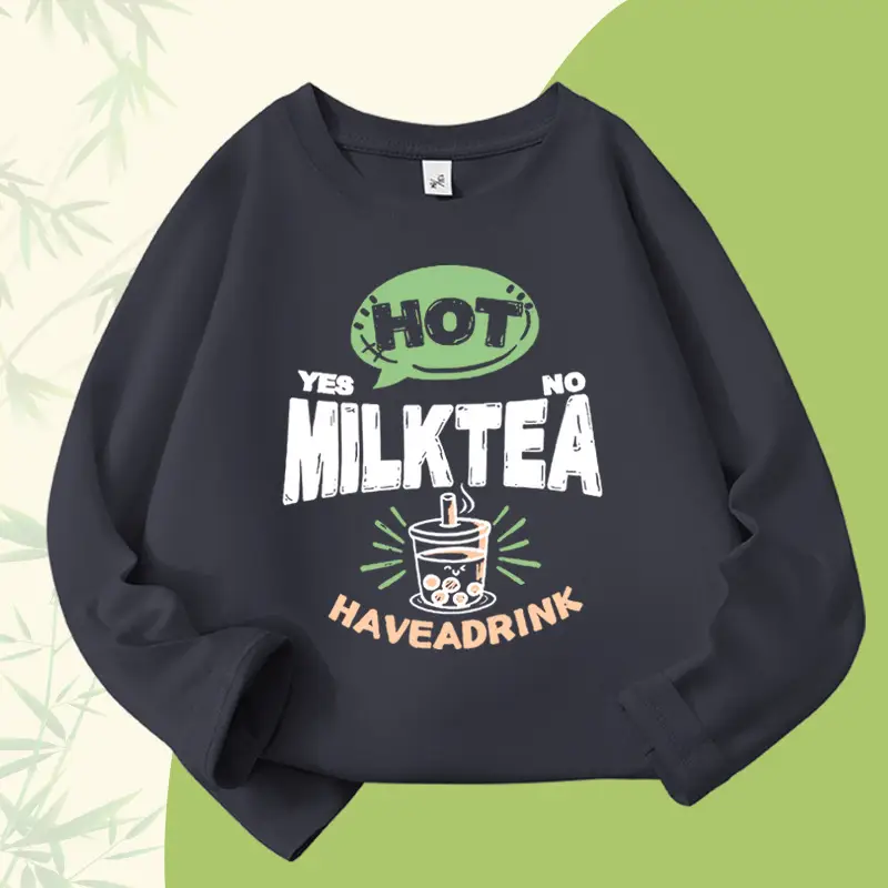 White Oversized Sweatshirt for Boys with Color Print - Image 6