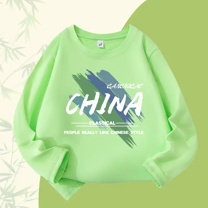 White Oversized Sweatshirt for Boys with Color Print - Image 8
