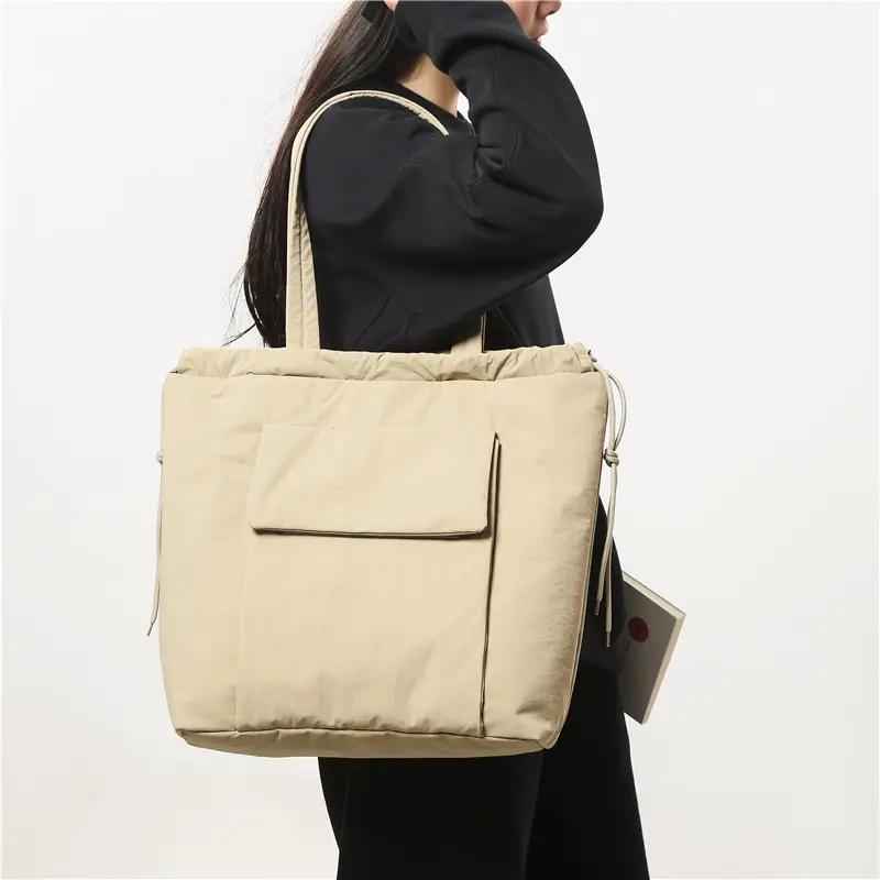 Women's New Solid Color Shoulder Bag Korean Style Commuter Tote Bag - Image 6