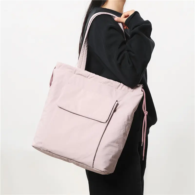 Women's New Solid Color Shoulder Bag Korean Style Commuter Tote Bag - Image 8