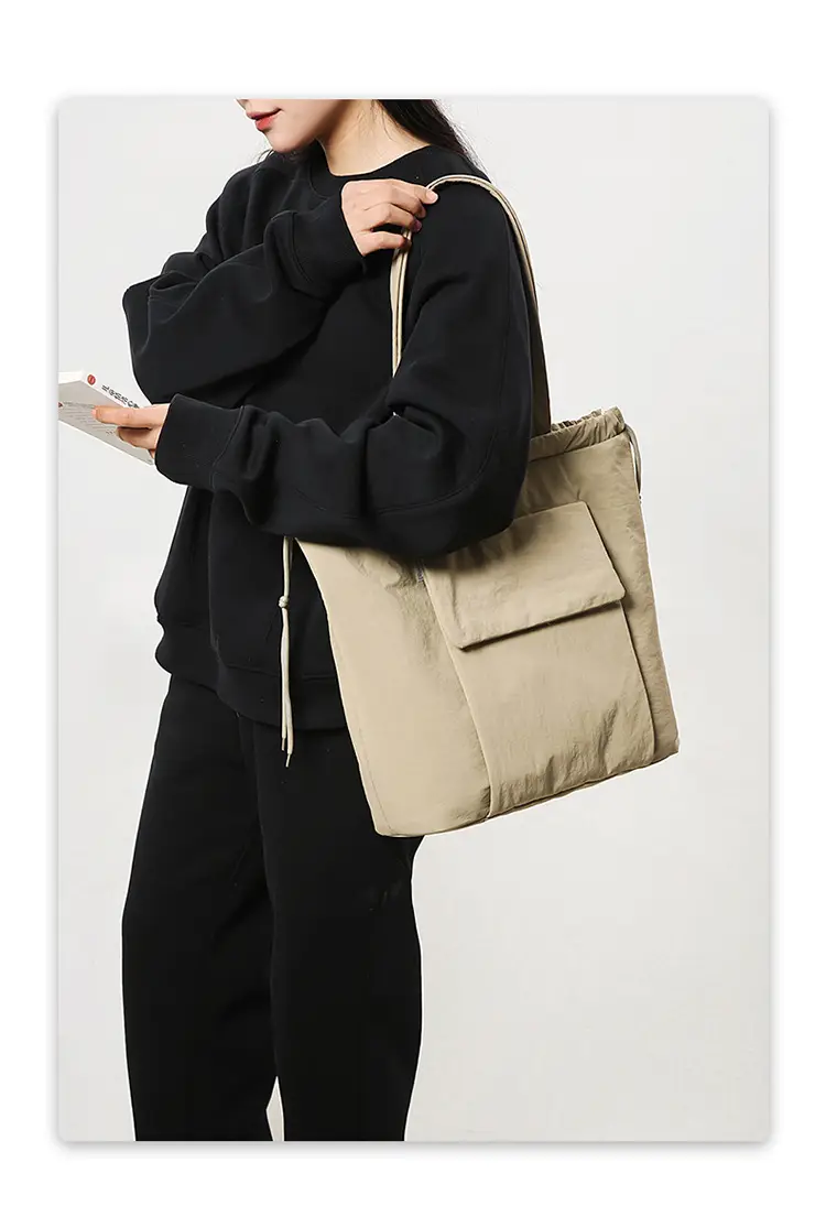 Women's New Solid Color Shoulder Bag Korean Style Commuter Tote Bag — feature 10