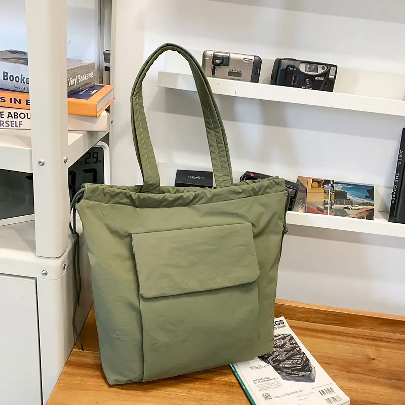 Women's New Solid Color Shoulder Bag Korean Style Commuter Tote Bag - Image 2