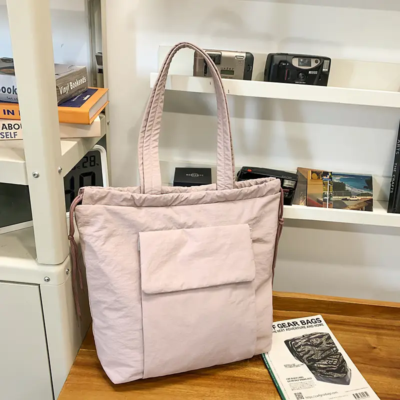 Women's New Solid Color Shoulder Bag Korean Style Commuter Tote Bag - Image 5