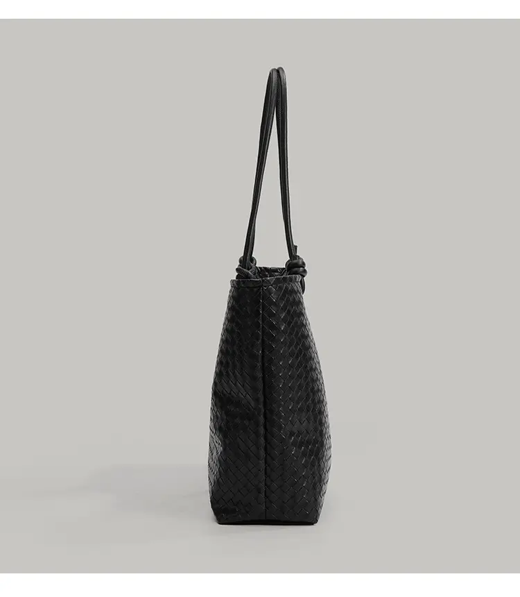 Black Woven Women's Tote Bag 2025 Large Capacity — feature 10
