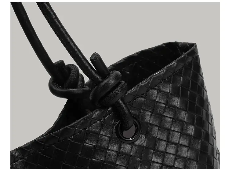 Black Woven Women's Tote Bag 2025 Large Capacity — feature 6