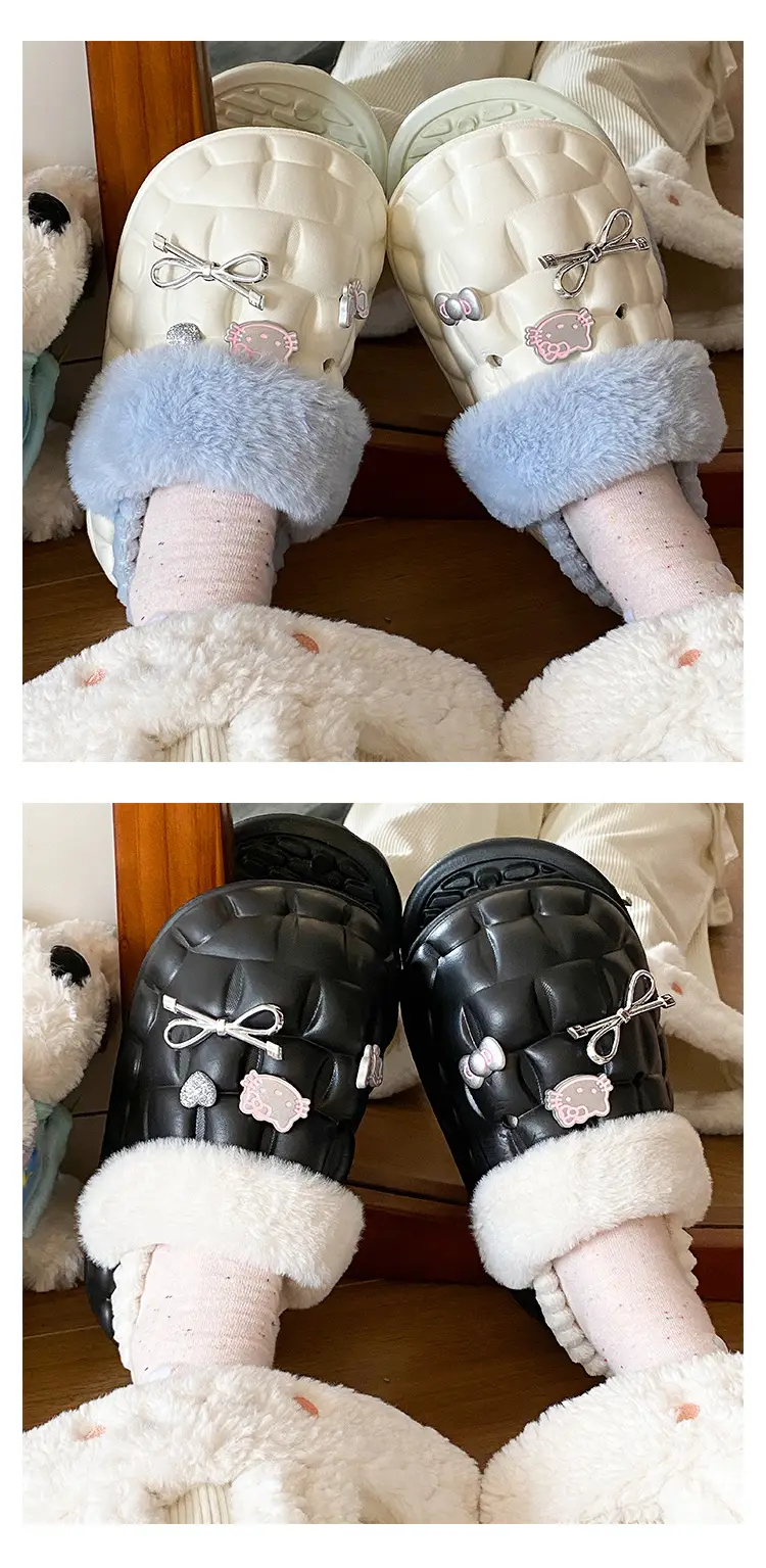 Pink Plush Cotton Winter Slippers for Women — feature 20