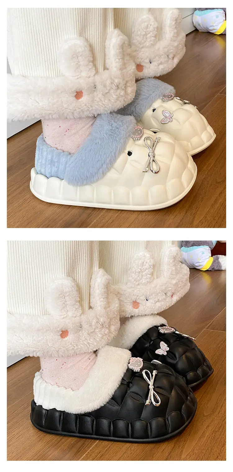 Pink Plush Cotton Winter Slippers for Women — feature 21