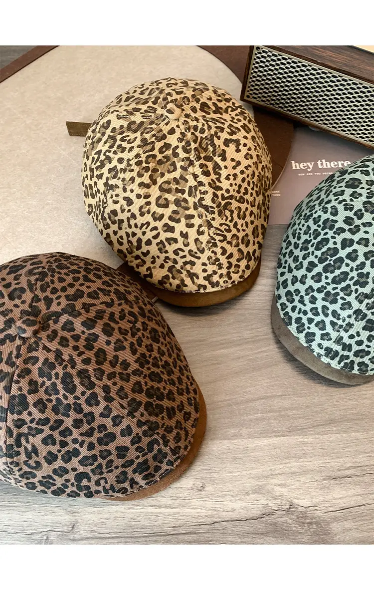 Vintage Leopard Print Forward Cap for Women — feature 10