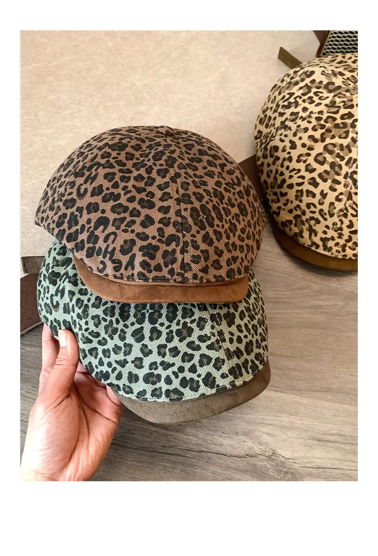 Vintage Leopard Print Forward Cap for Women — feature 12
