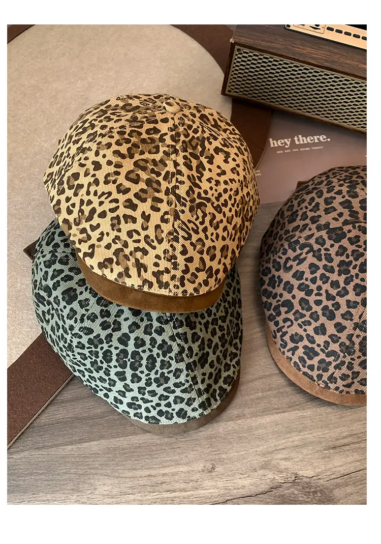 Vintage Leopard Print Forward Cap for Women — feature 9