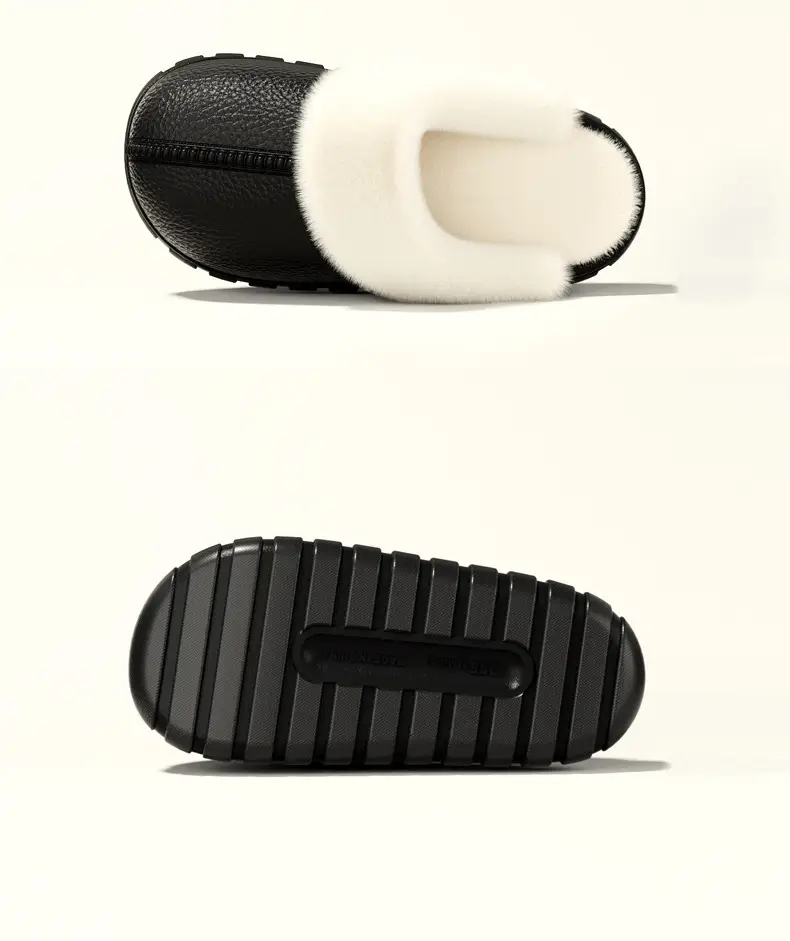 Manufacturer Wholesale Winter Indoor Home Couple Fur Slippers Warm Shoes Postpartum Non-Slip Plus Velvet Men's Cotton Slippers Women — feature 12