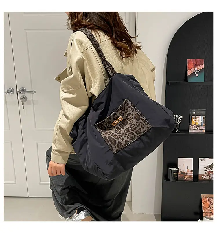 Women's Leopard Print Tote Bag Large Capacity Cross Border — feature 10