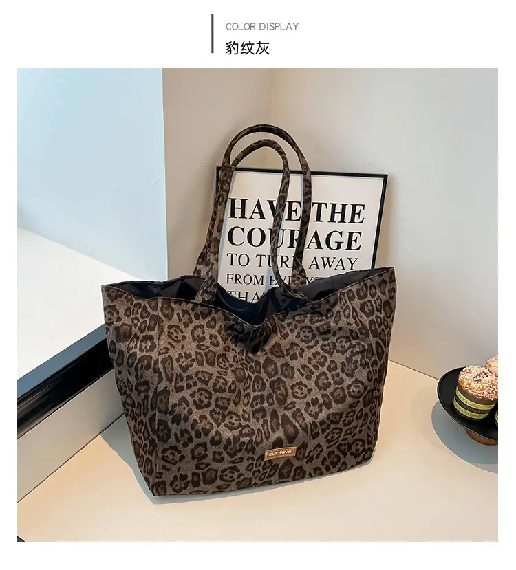 Women's Leopard Print Tote Bag Large Capacity Cross Border — feature 17