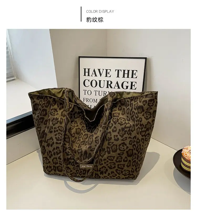Women's Leopard Print Tote Bag Large Capacity Cross Border — feature 18