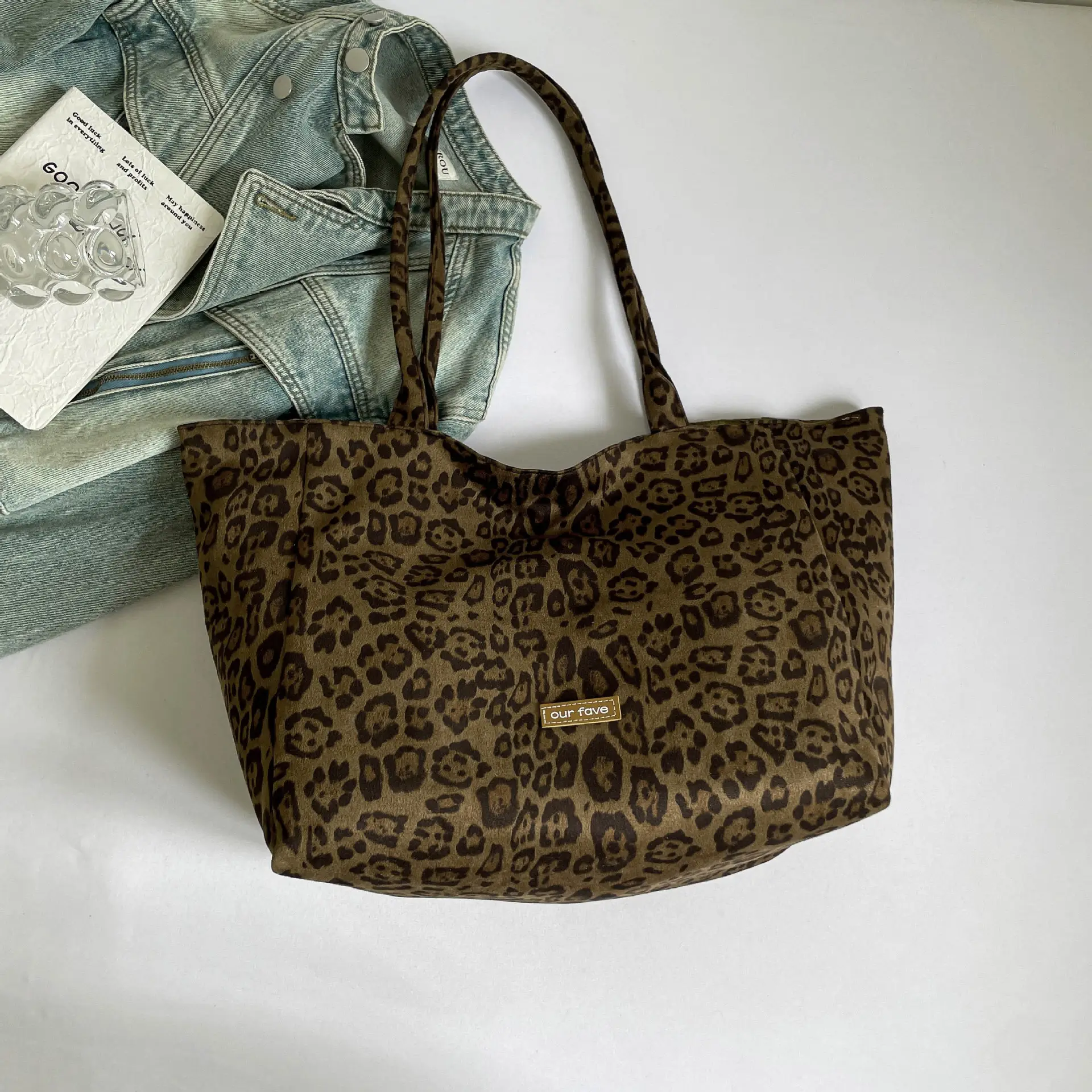 Women's Leopard Print Tote Bag Large Capacity Cross Border - Image 4