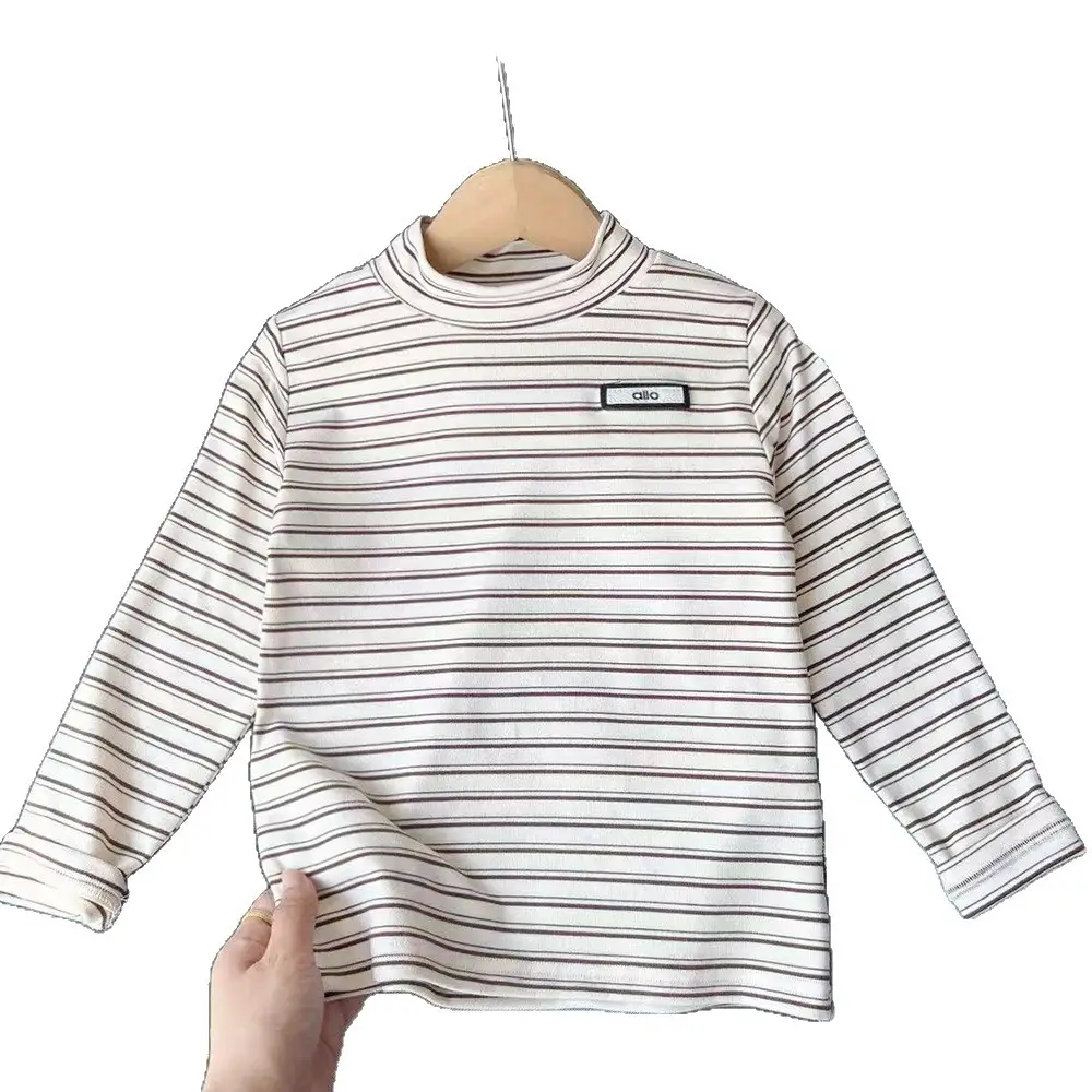 2025 Striped Stretch T-Shirt for Boys Winter Clothing - Image 8
