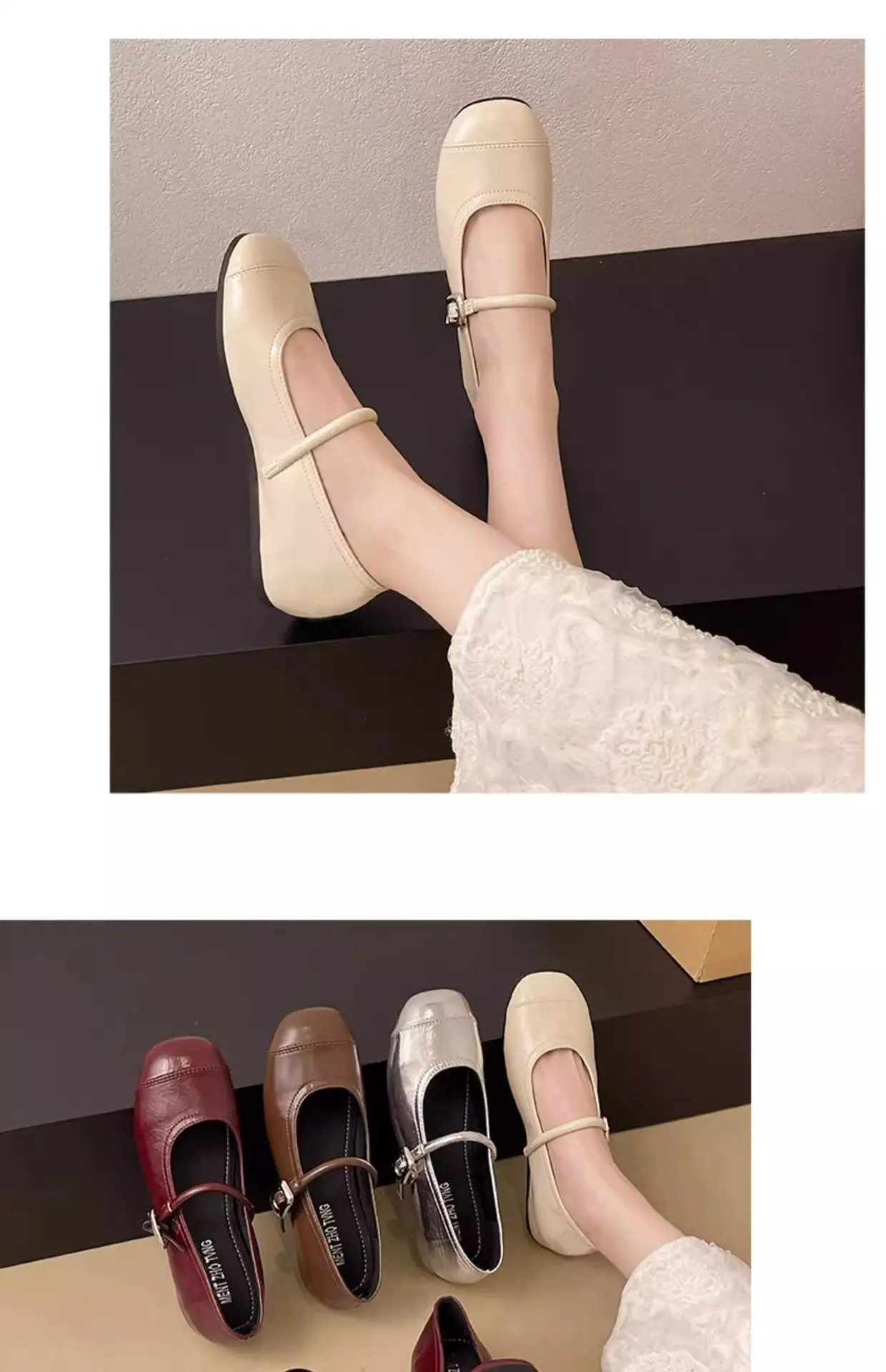 Women's Silver Ballet Flat Shoes 2025 — feature 15