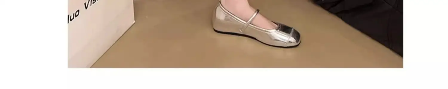Women's Silver Ballet Flat Shoes 2025 — feature 6