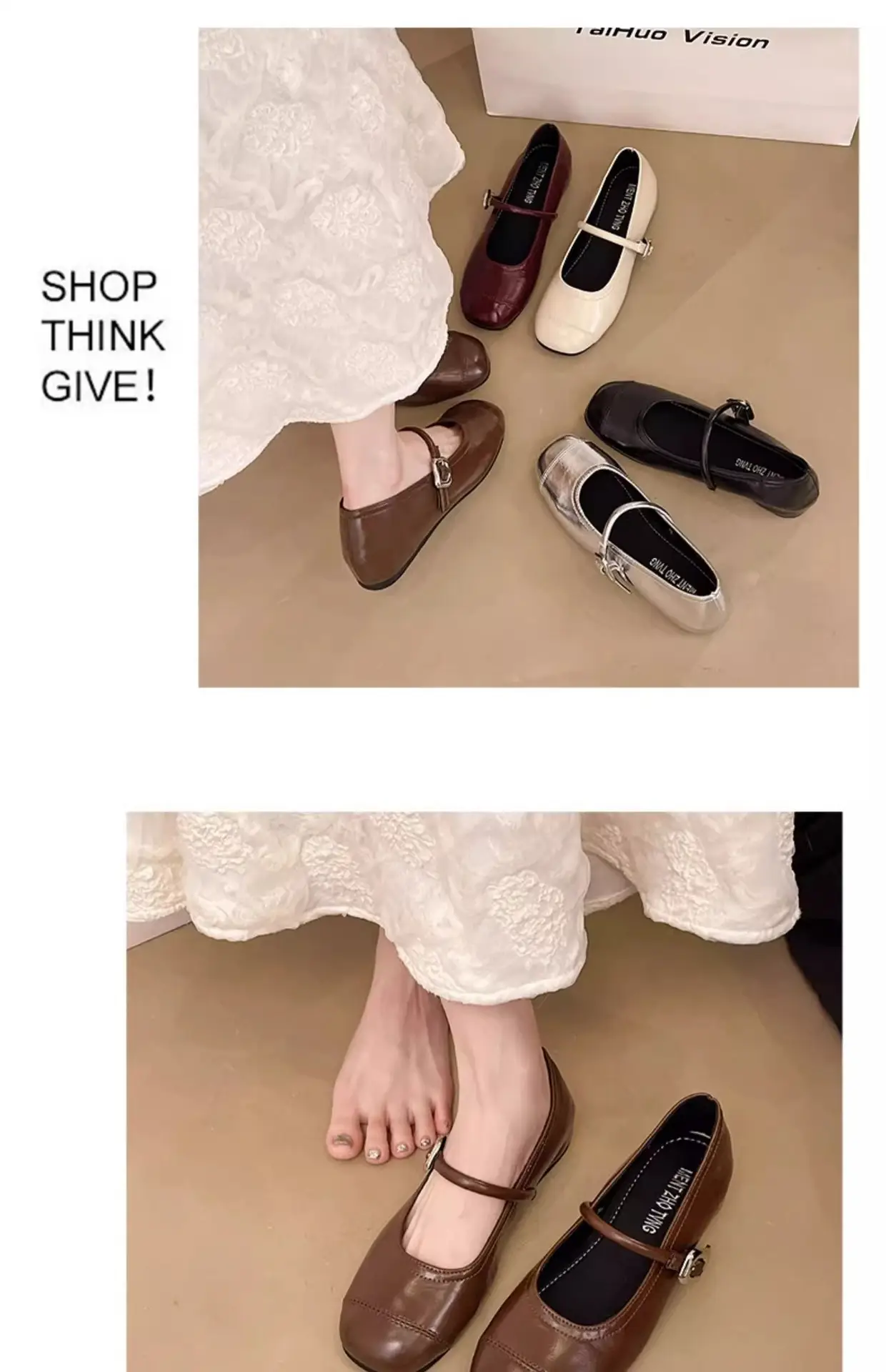 Women's Silver Ballet Flat Shoes 2025 — feature 9