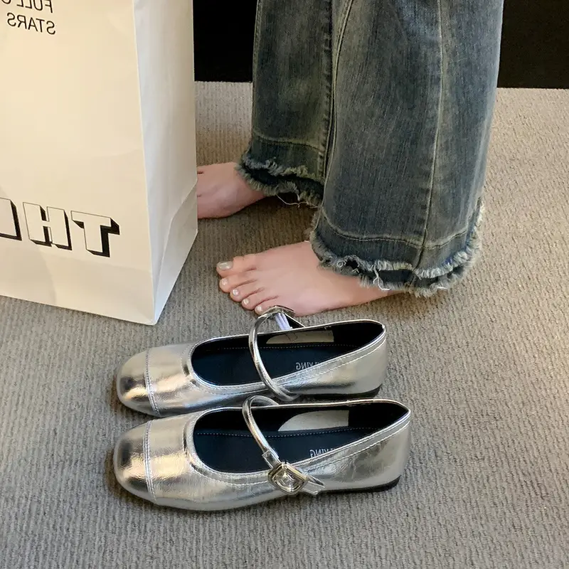 Women's Silver Ballet Flat Shoes 2025 - Image 3
