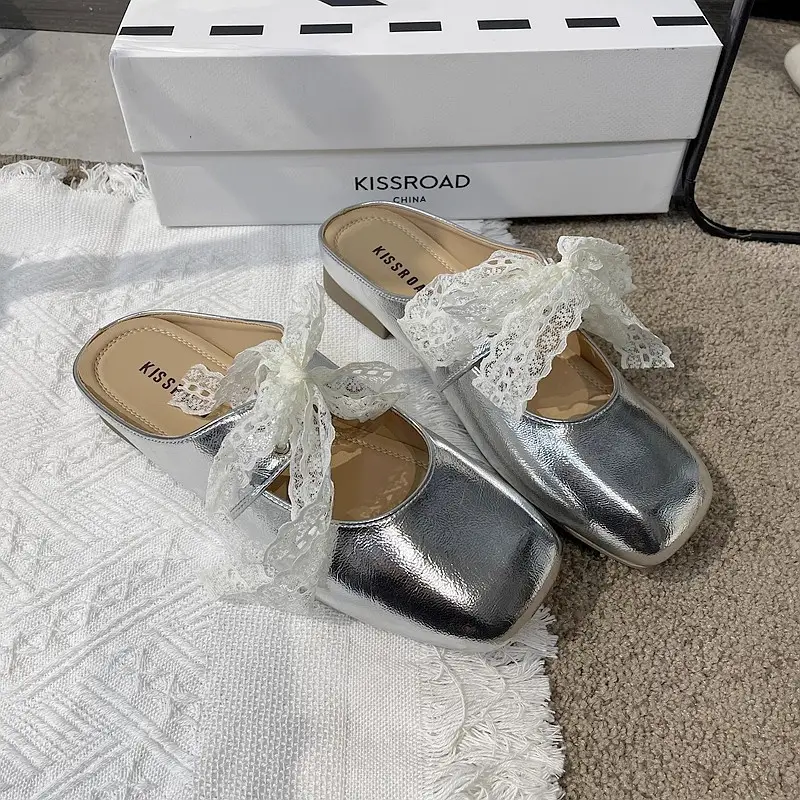 Baotou Half Slippers for Women's Summer Outer Wear 2025 New Hot Style Pregnant Women's Soft Flats-Soled Slip-On Mary Jane Sandals — feature 2