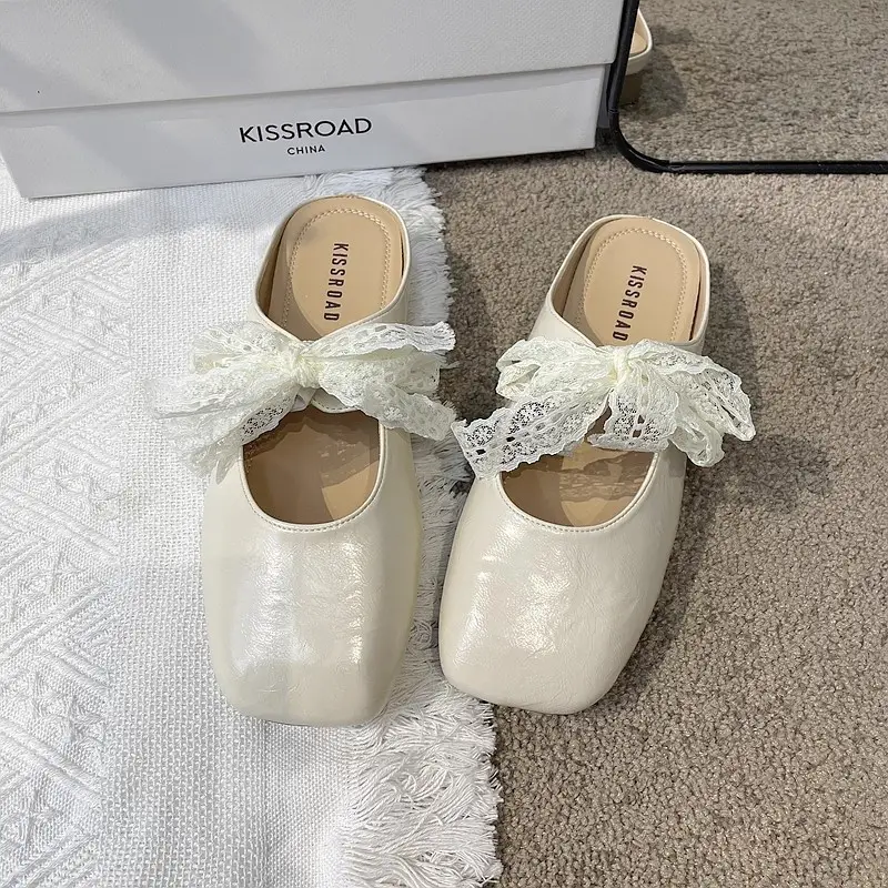 Baotou Half Slippers for Women's Summer Outer Wear 2025 New Hot Style Pregnant Women's Soft Flats-Soled Slip-On Mary Jane Sandals — feature 5