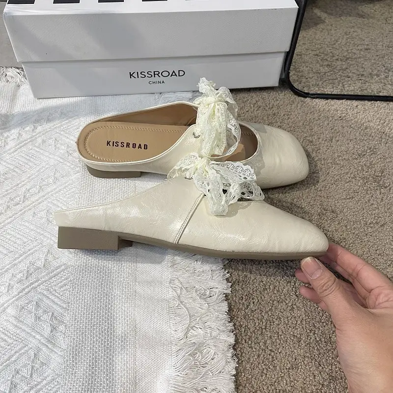 Baotou Half Slippers for Women's Summer Outer Wear 2025 New Hot Style Pregnant Women's Soft Flats-Soled Slip-On Mary Jane Sandals — feature 7