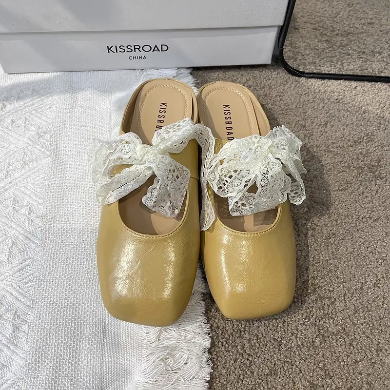 Baotou Half Slippers for Women's Summer Outer Wear 2025 New Hot Style Pregnant Women's Soft Flats-Soled Slip-On Mary Jane Sandals — feature 8