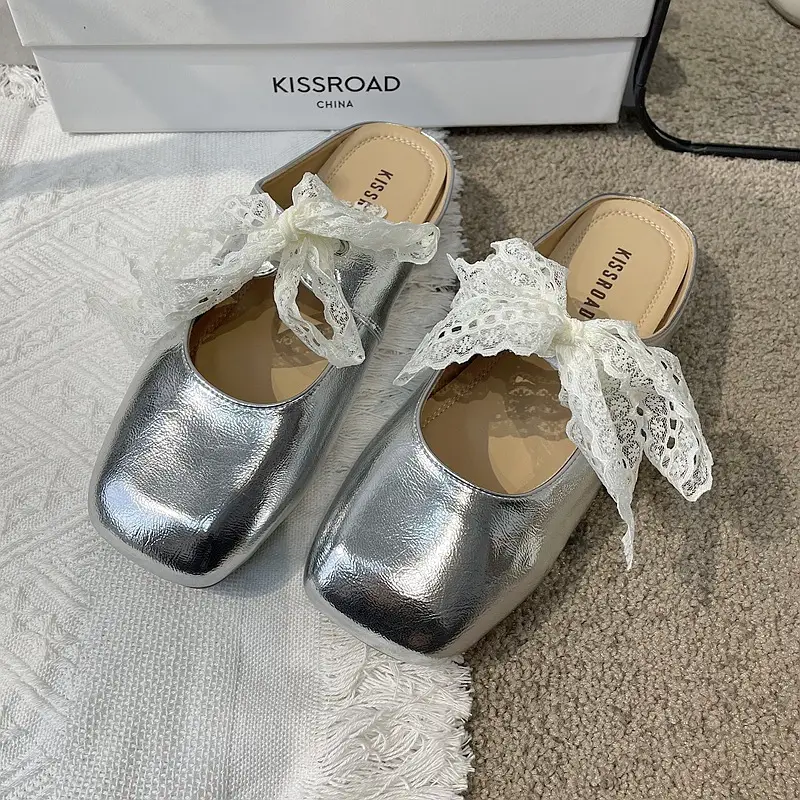Baotou Half Slippers for Women's Summer Outer Wear 2025 New Hot Style Pregnant Women's Soft Flats-Soled Slip-On Mary Jane Sandals