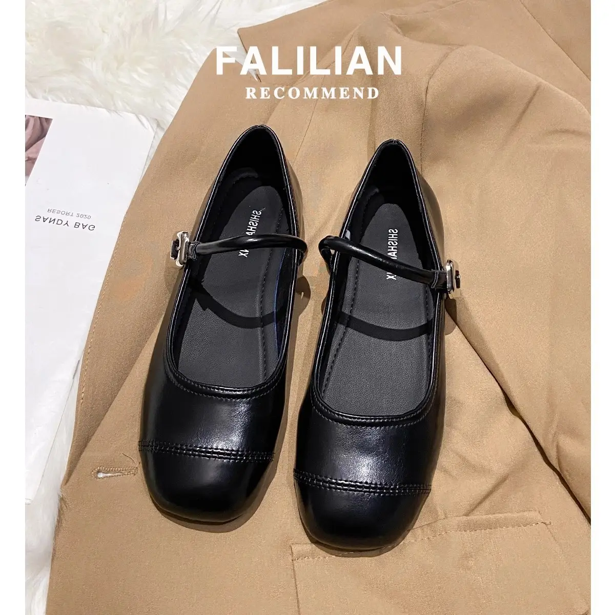 French Silver Mary Jane Flats Summer 2025 - Image 6