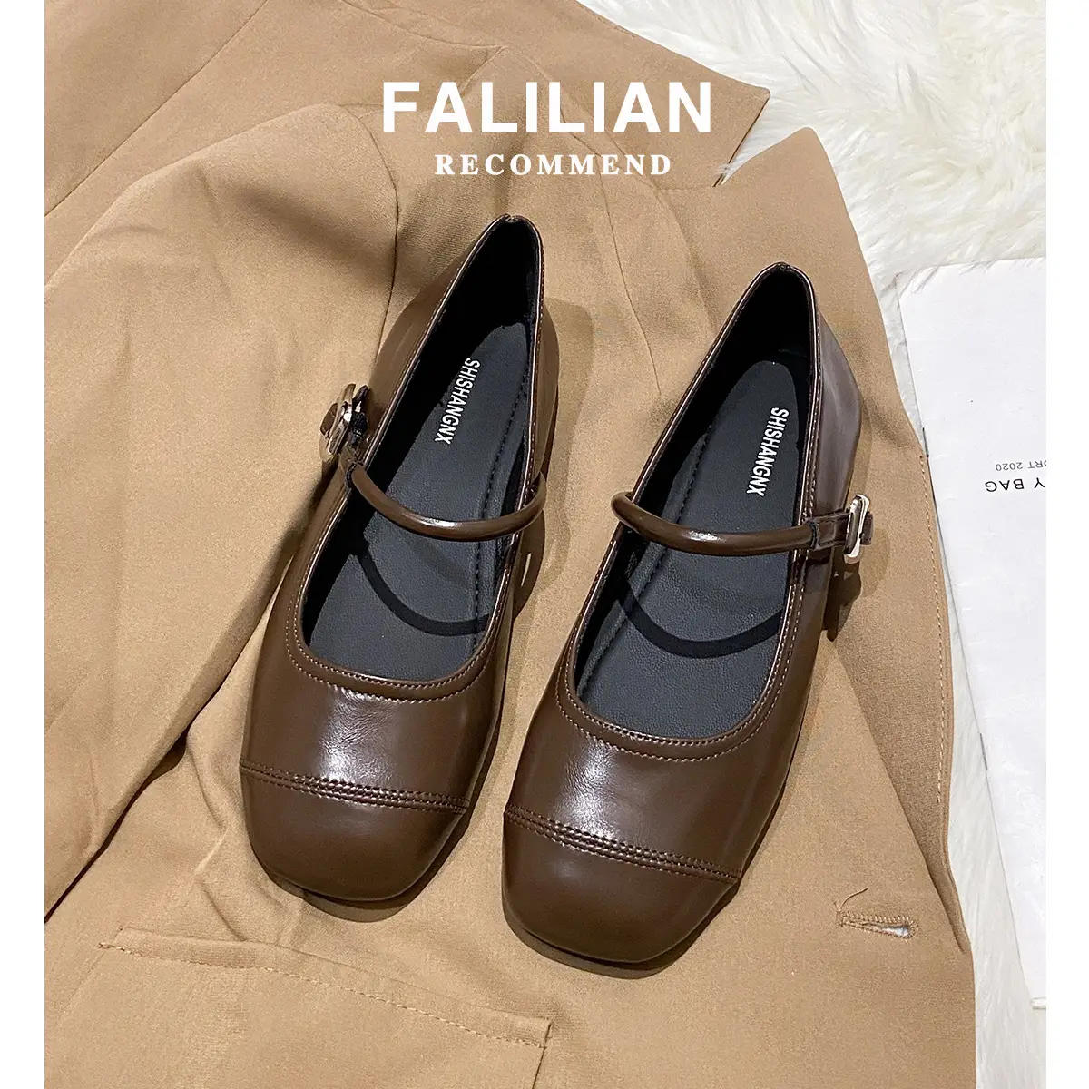 French Silver Mary Jane Flats Summer 2025 - Image 2