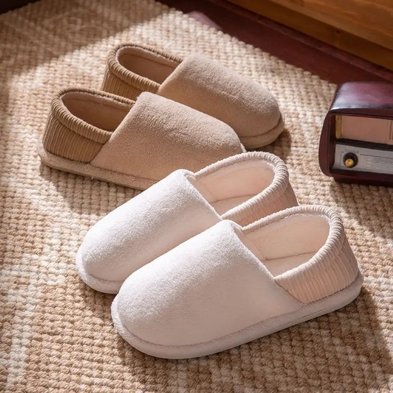 Women's Furry Cotton Slippers Winter Warm Indoor Home - Image 8