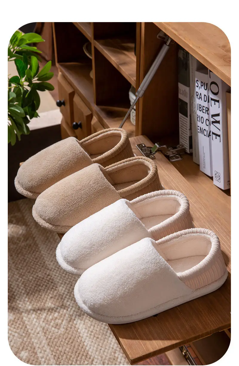 Women's Furry Cotton Slippers Winter Warm Indoor Home — feature 6