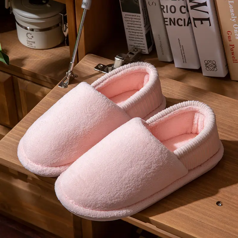 Women's Furry Cotton Slippers Winter Warm Indoor Home