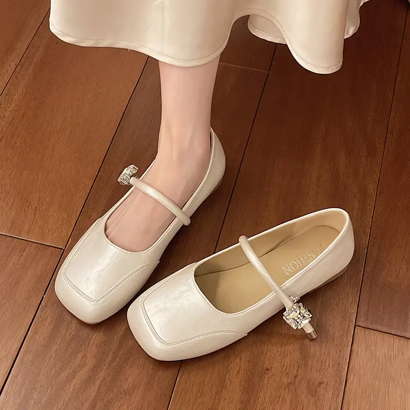 Evening Breeze Gentle Shoes Flats Shoes for Women Summer 2025 New Mary Jane Women's Shoes with Skirt Soft Sole Small Leather Shoes - Image 4