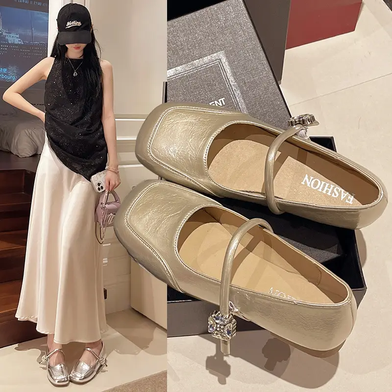 Evening Breeze Gentle Shoes Flats Shoes for Women Summer 2025 New Mary Jane Women's Shoes with Skirt Soft Sole Small Leather Shoes - Image 7