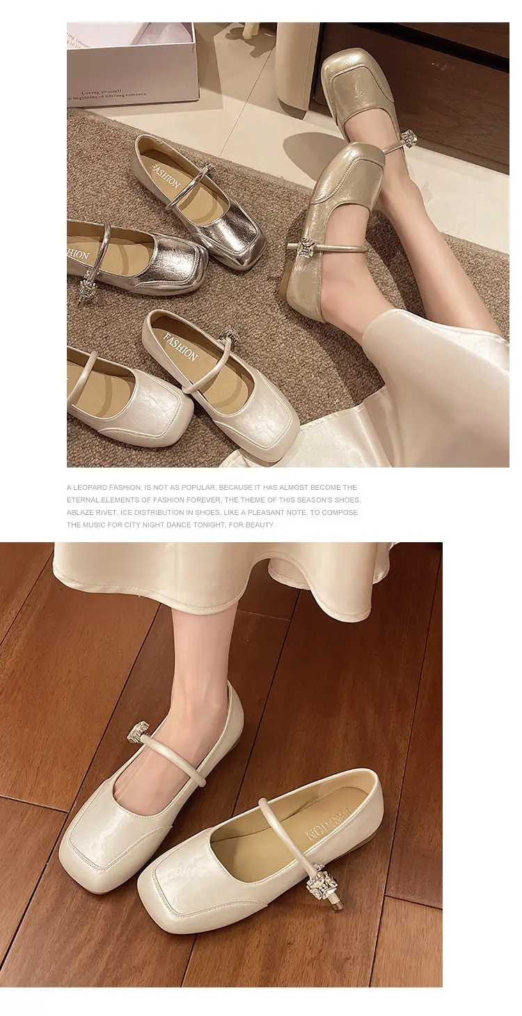 Evening Breeze Gentle Shoes Flats Shoes for Women Summer 2025 New Mary Jane Women's Shoes with Skirt Soft Sole Small Leather Shoes — feature 14