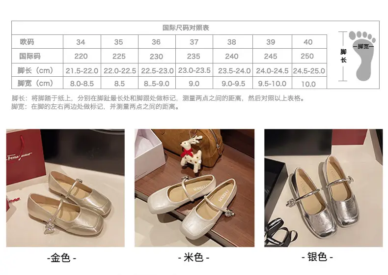 Evening Breeze Gentle Shoes Flats Shoes for Women Summer 2025 New Mary Jane Women's Shoes with Skirt Soft Sole Small Leather Shoes — feature 4