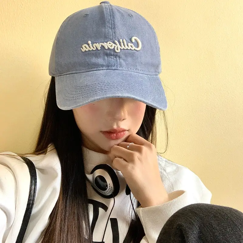 California Embroidered Cap for Women Pink Black - Image 4