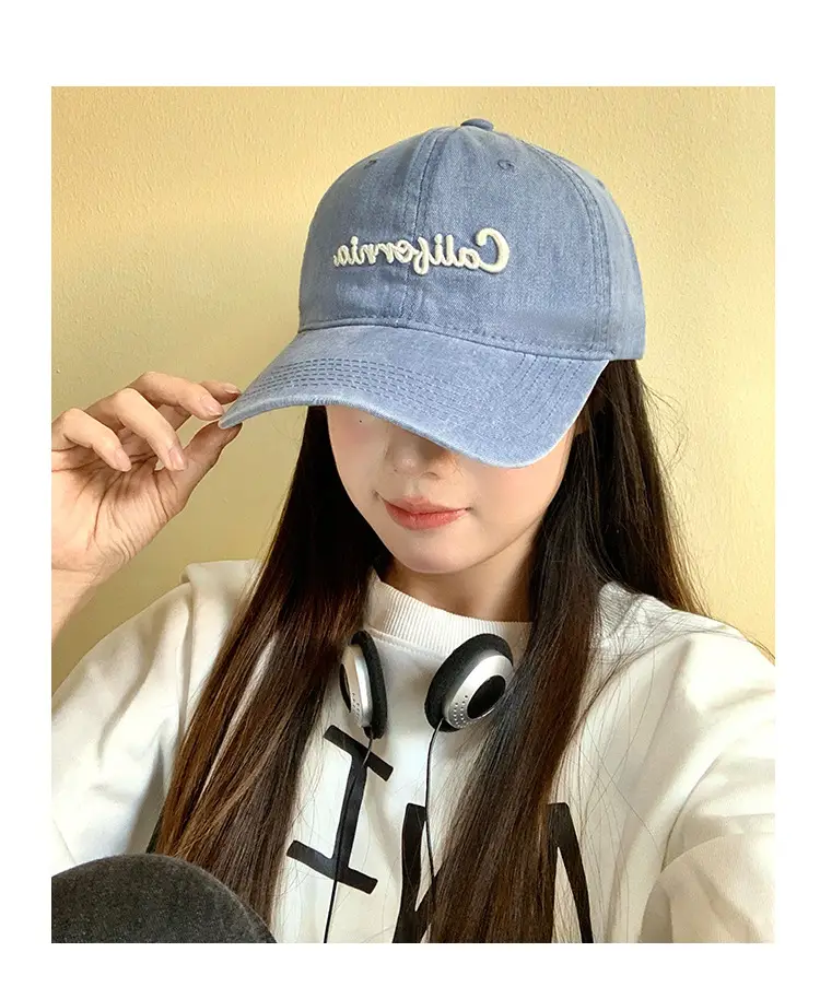 California Embroidered Cap for Women Pink Black — feature 11