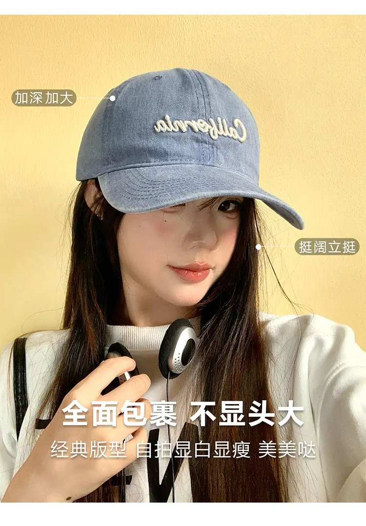 California Embroidered Cap for Women Pink Black — feature 5