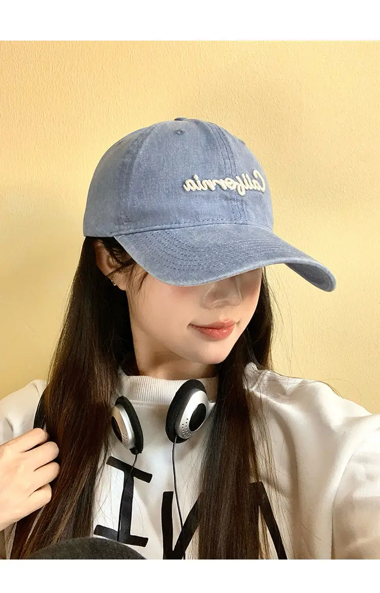 California Embroidered Cap for Women Pink Black — feature 8