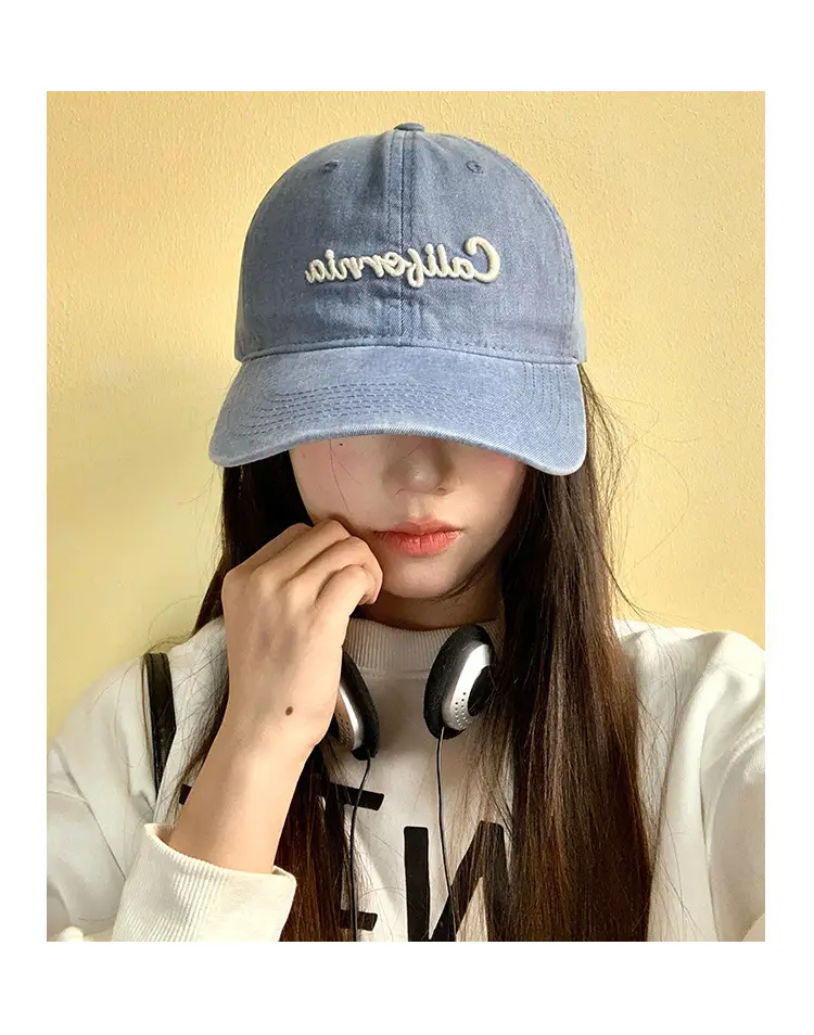 California Embroidered Cap for Women Pink Black — feature 9