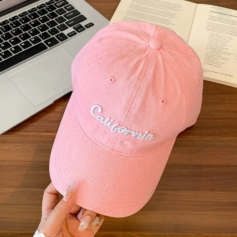 California Embroidered Cap for Women Pink Black - Image 3
