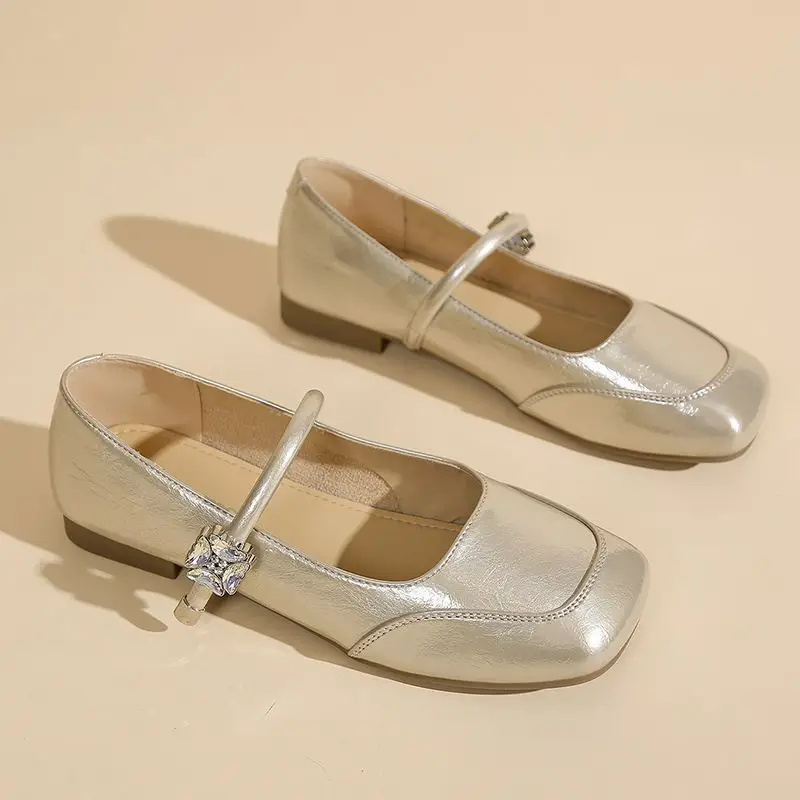 Women's Summer Shoes 2025 New Spring and Autumn Fairy Style Gentle Soft Sole Flat Shoes Shallow Mouth Versatile Beanie Shoes for Women - Image 5