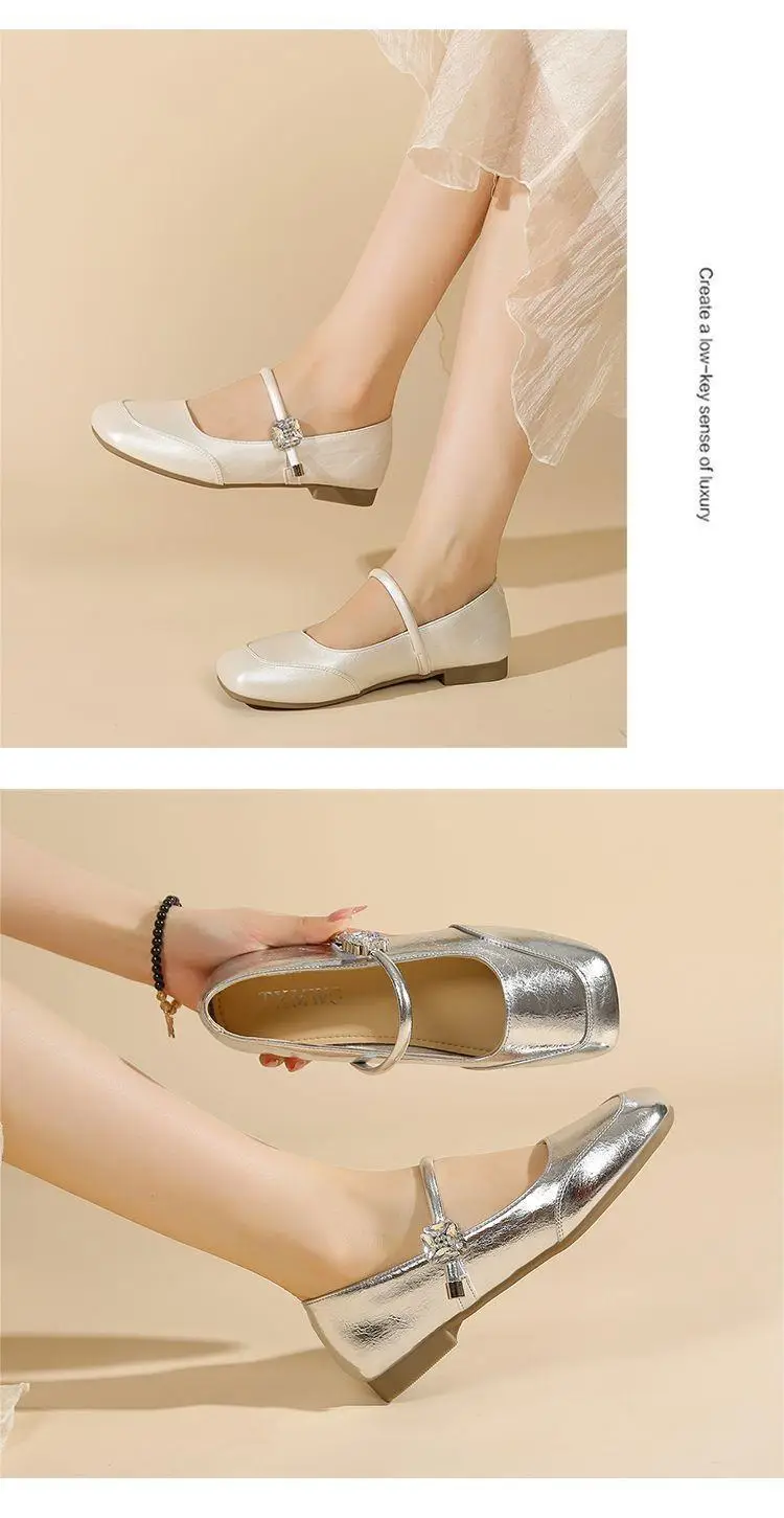 Women's Summer Shoes 2025 New Spring and Autumn Fairy Style Gentle Soft Sole Flat Shoes Shallow Mouth Versatile Beanie Shoes for Women — feature 10