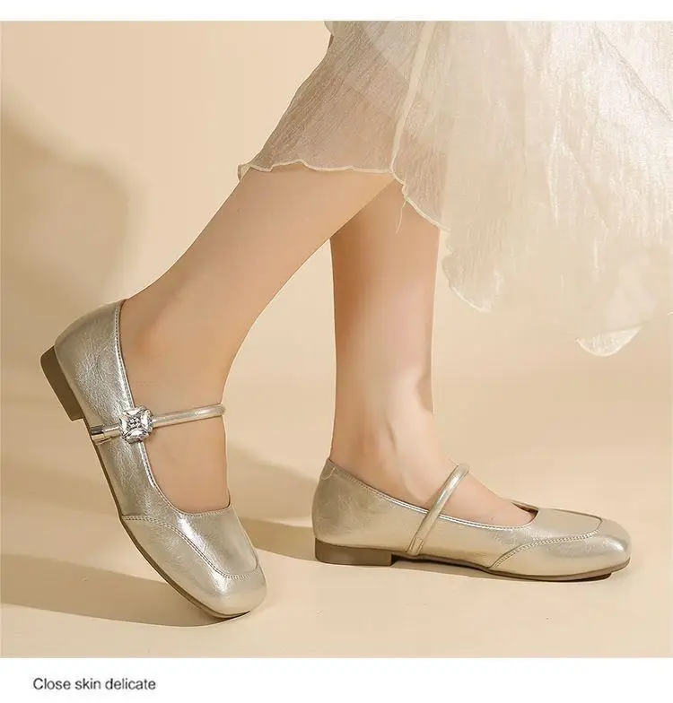 Women's Summer Shoes 2025 New Spring and Autumn Fairy Style Gentle Soft Sole Flat Shoes Shallow Mouth Versatile Beanie Shoes for Women — feature 15