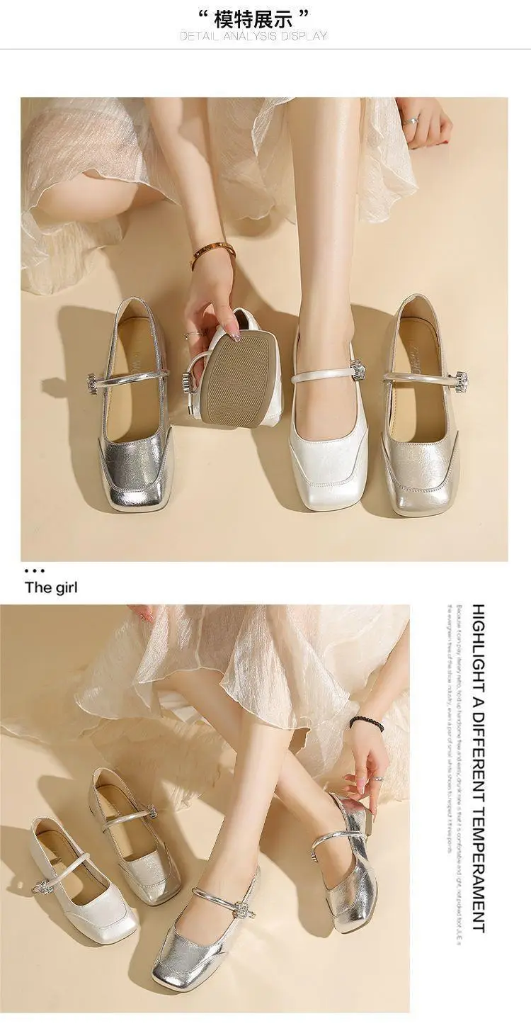 Women's Summer Shoes 2025 New Spring and Autumn Fairy Style Gentle Soft Sole Flat Shoes Shallow Mouth Versatile Beanie Shoes for Women — feature 5