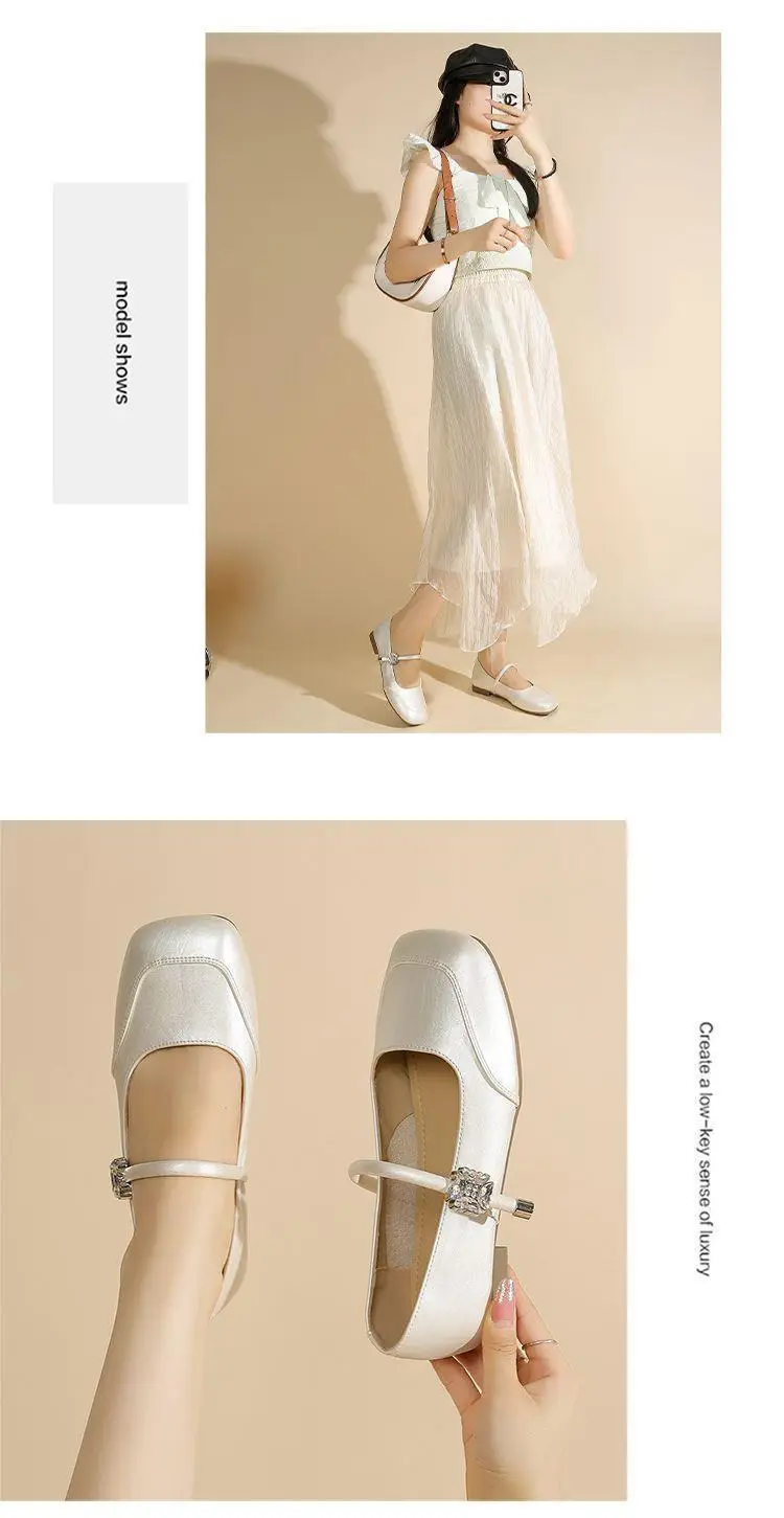 Women's Summer Shoes 2025 New Spring and Autumn Fairy Style Gentle Soft Sole Flat Shoes Shallow Mouth Versatile Beanie Shoes for Women — feature 7