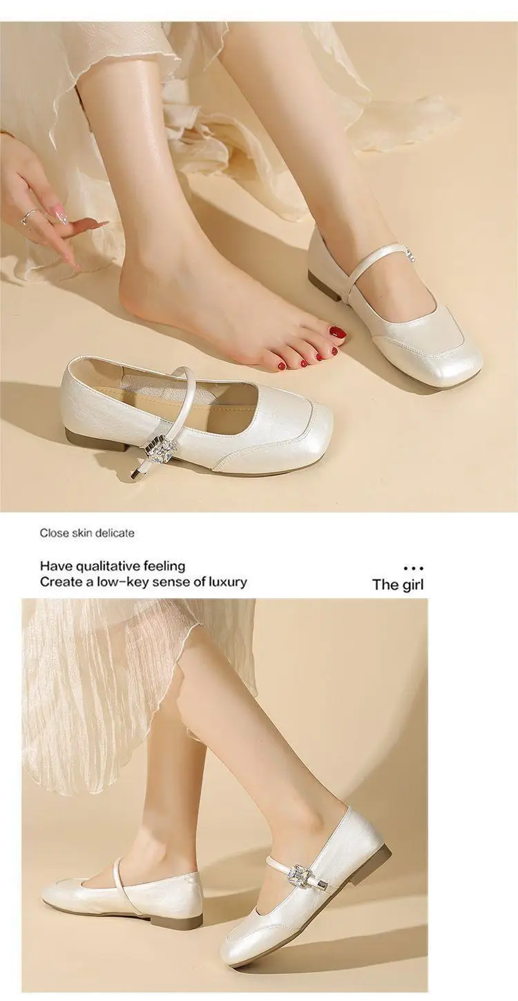 Women's Summer Shoes 2025 New Spring and Autumn Fairy Style Gentle Soft Sole Flat Shoes Shallow Mouth Versatile Beanie Shoes for Women — feature 8